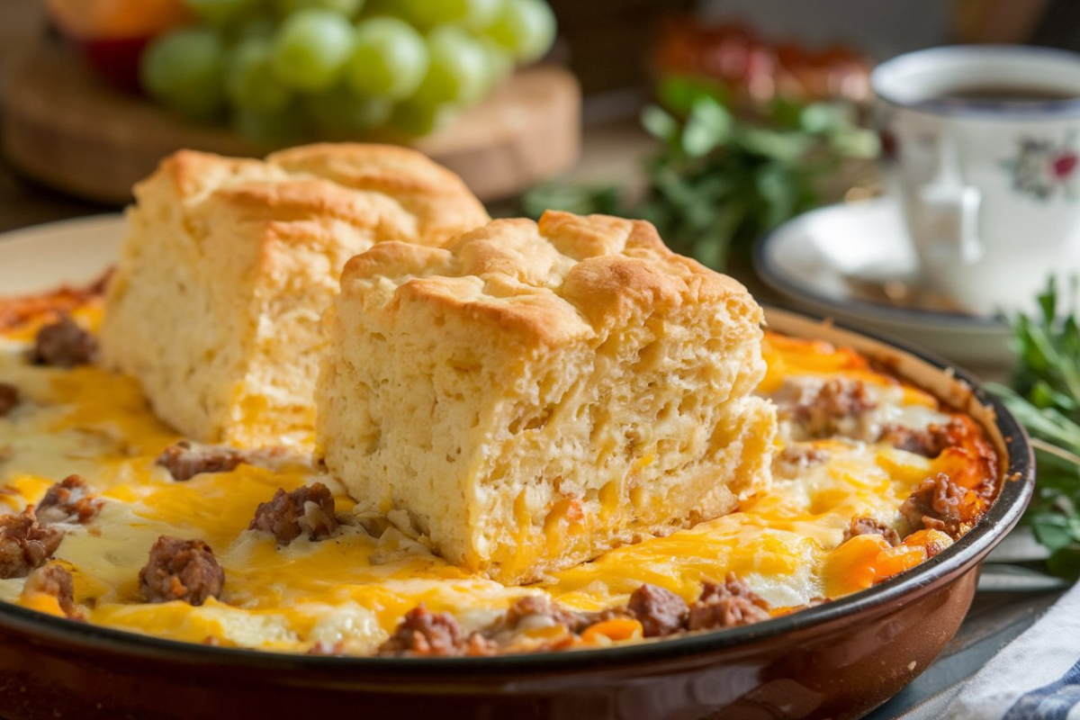 Breakfast Casserole with Biscuits Recipe