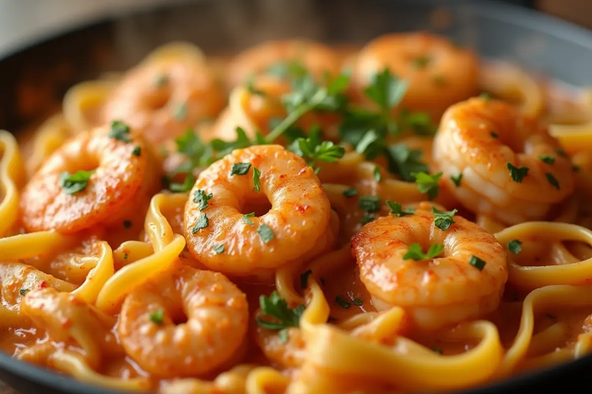 Creamy Cajun shrimp pasta