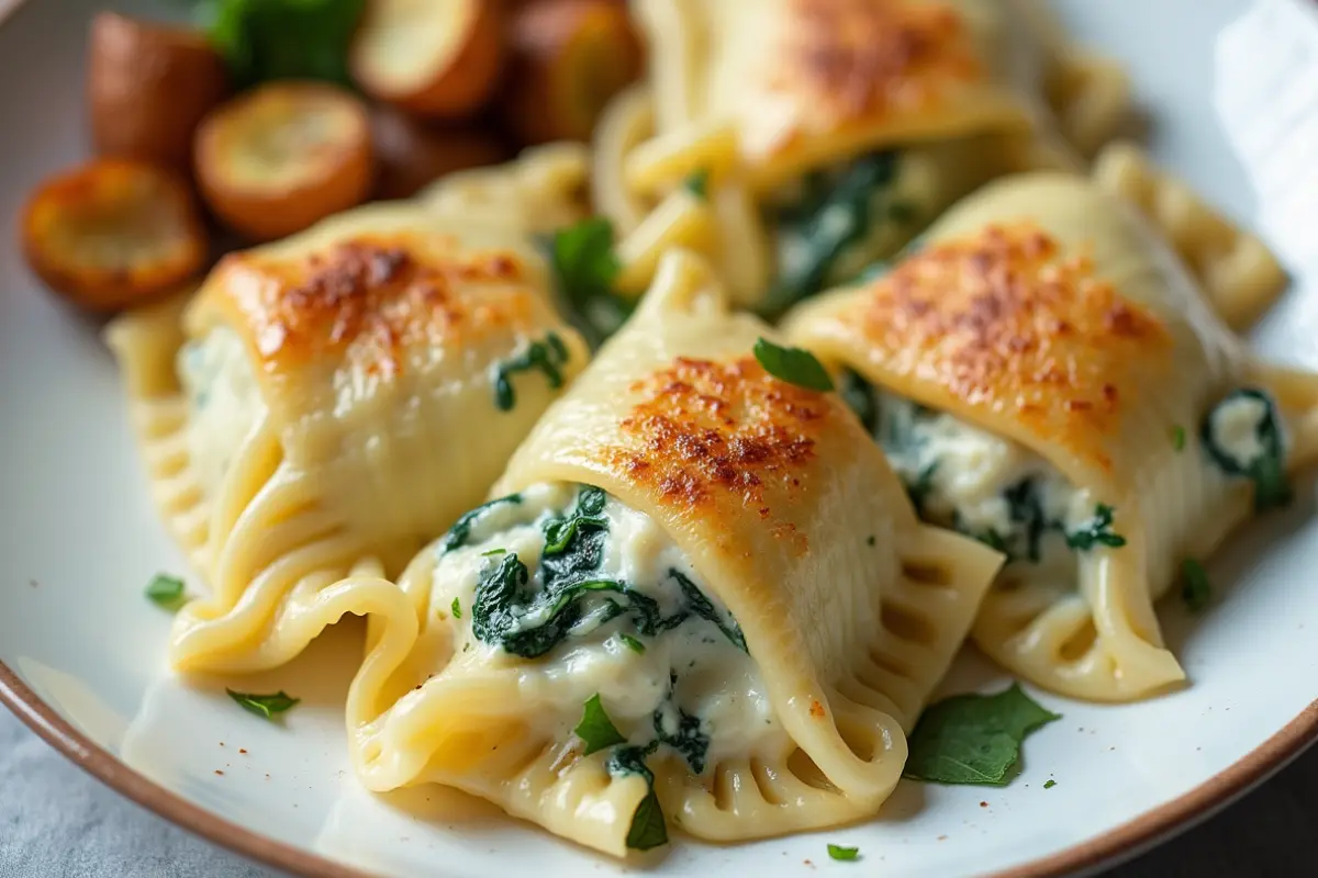 Spinach and Ricotta Pasta Parcels