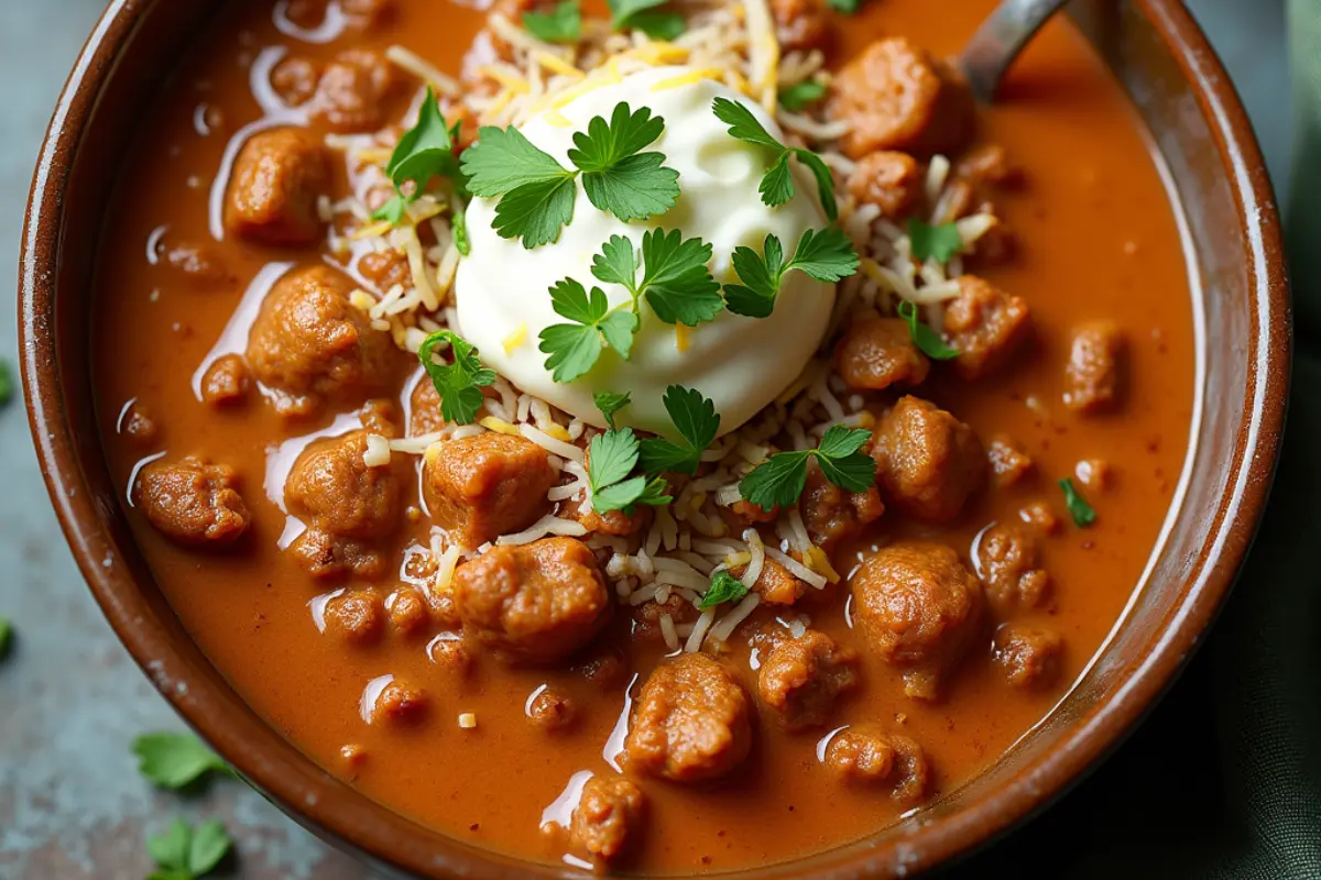 Chili recipe with enchilada sauce and ground beef