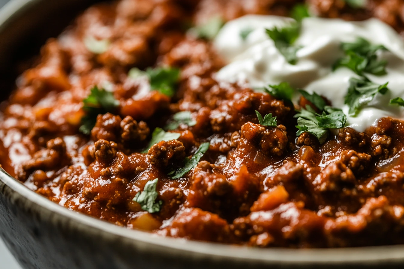 Chili recipe with enchilada sauce and ground beef
