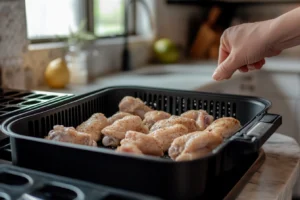 Air frying frozen chicken wings