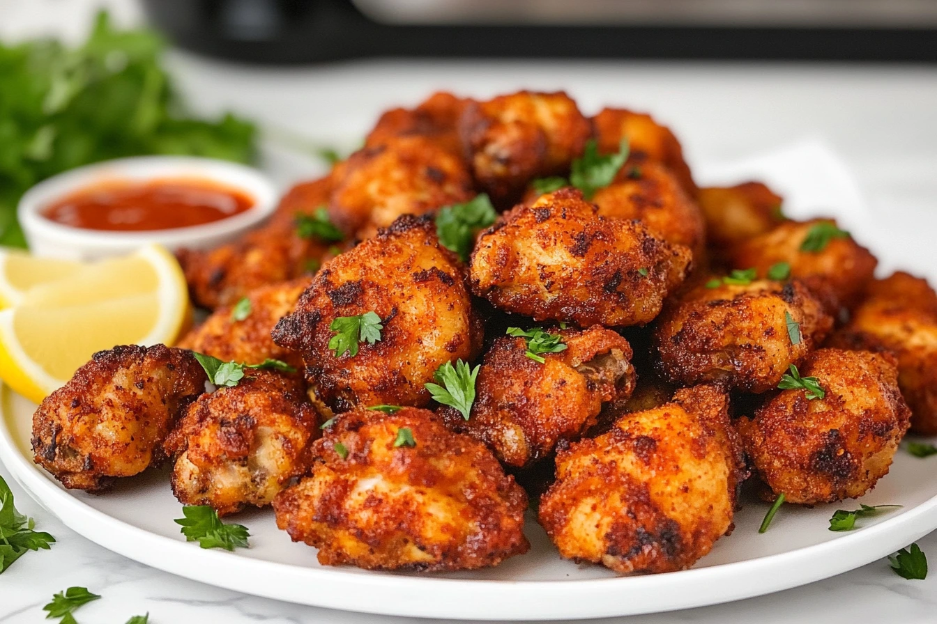Air frying frozen chicken wings