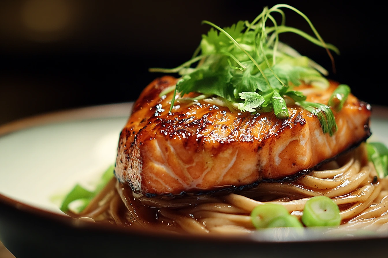 Crispy Air Fryer Salmon with Soba
