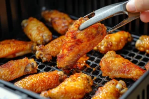 Air frying frozen chicken wings