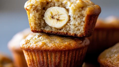 Fluffy & Sweet Sourdough Discard Banana Muffins Recipe