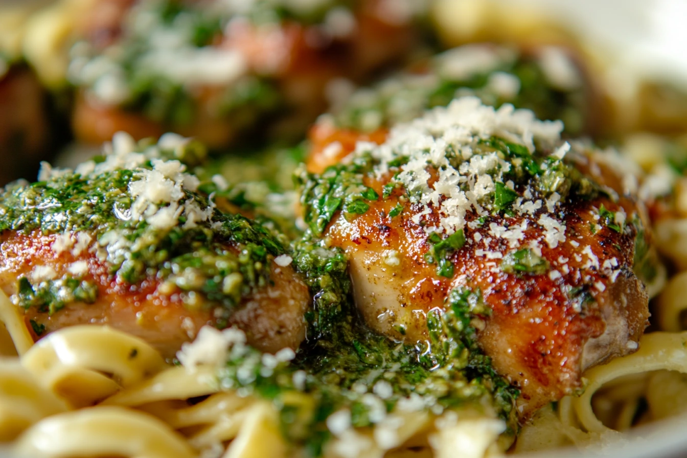 chimichurri chicken thighs pasta
