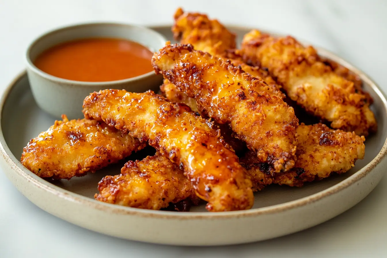 Homemade Hot Honey Chicken Tenders – Sweet, Spicy, and Crispy
