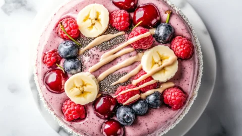 cherry berry smoothie bowl recipe with calories
