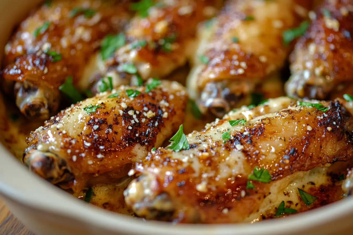 Easy Garlic Parmesan Wings Recipe : Oven or Air Fryer