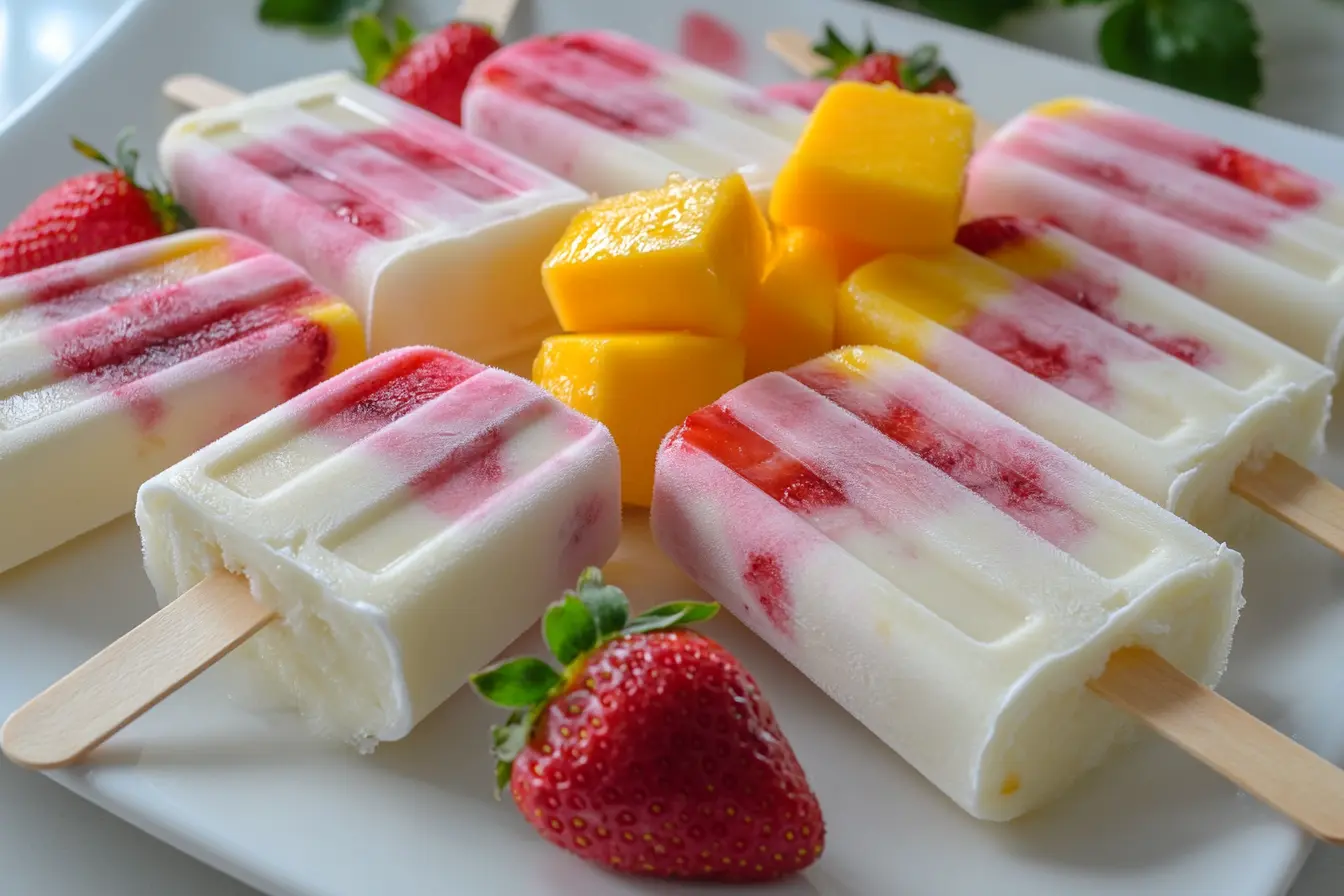 Refreshing 4-Ingredient Fruit and Yogurt Popsicles