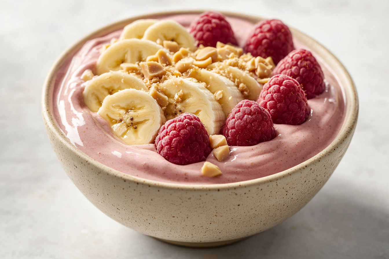 Banana Boost Raspberry Peanut Butter Smoothie