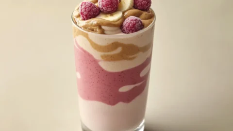Perfect Raspberry Peanut Butter Smoothie for Breakfast