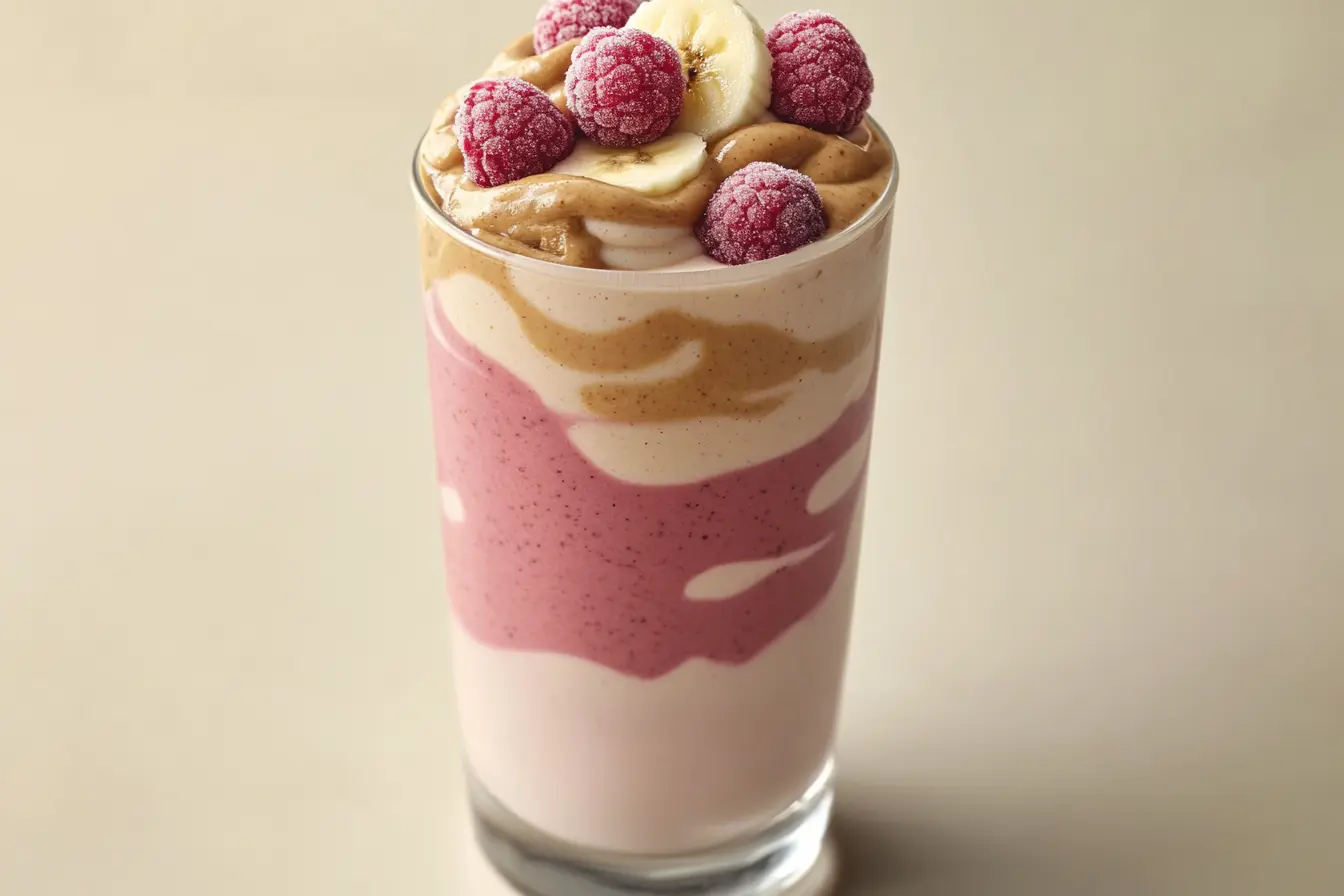 Perfect Raspberry Peanut Butter Smoothie for Breakfast