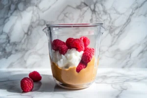 Creamy Coconut Raspberry Peanut Butter Smoothie