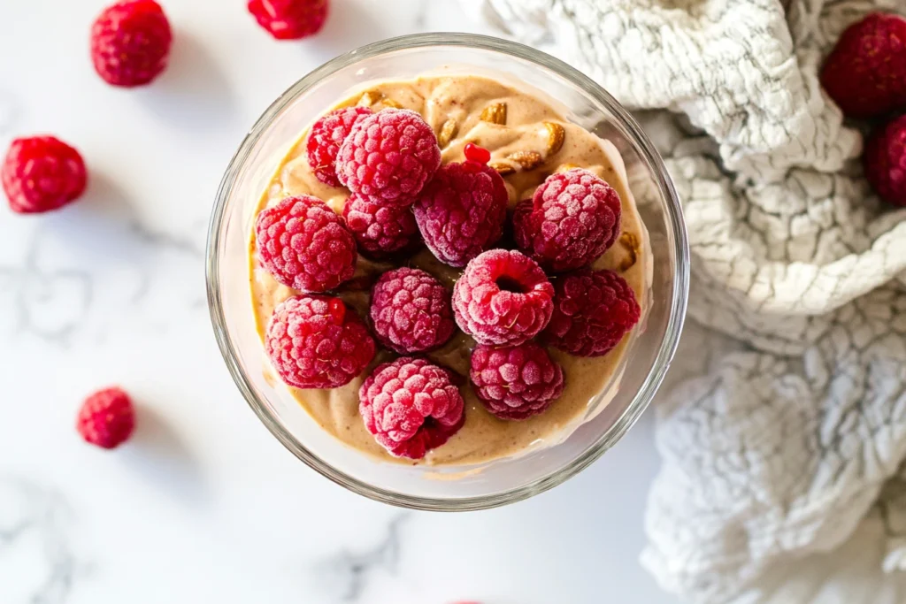 Almond Joy Raspberry Peanut Butter Smoothie
