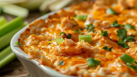 Buffalo Chicken Dip with Cottage Cheese