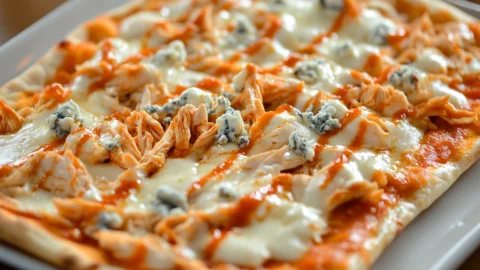 Crispy Buffalo Chicken Flatbread: Fast, Spicy, Fun